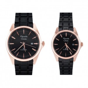 Alexandre Christie AC 8661 Rosegold Black Couple